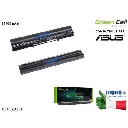 AS61 Batteria A41-U36 Green Cell Compatibile per ASUS U32 U32U U32JC X32 U36 U36J U36S U36JC U36SG [4400mAh]