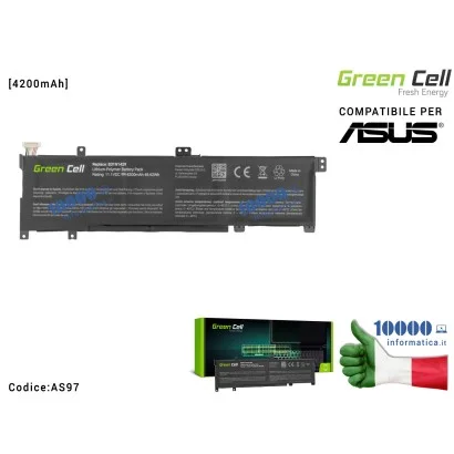 AS97 Batteria B31N1429 Green Cell Compatibile per ASUS A501L A501LX K501L K501LB K501LX K501U K501UW K501UX [4200mAh]