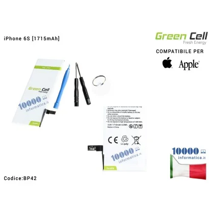 BP42 Batteria Green Cell Compatibile per APPLE iPhone 6S [1715mAh]