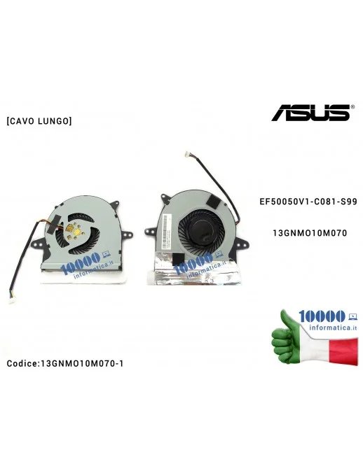13GNMO10M070-1 Ventola di Raffreddamento Fan CPU ASUS F501U X501U EF50050V1-C081-S99 13GNMO10M070