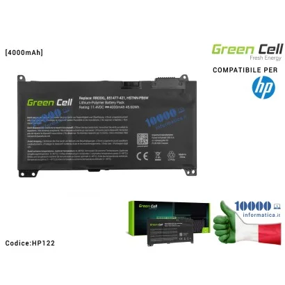 HP122 Batteria RR03XL Green Cell Compatibile per HP ProBook 430 G4 G5 440 G4 G5 450 G4 G5 455 G4 G5 470 G4 G5 [4000mAh]