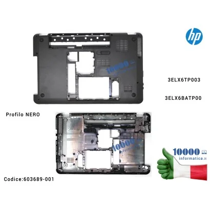 603689-001 Bottom Case Scocca Inferiore HP Pavilion DV6 DV6-3000 DV6-3100 DV6T-3000 DV6Z-3000 3ELX6TP003 3ELX6BATP00