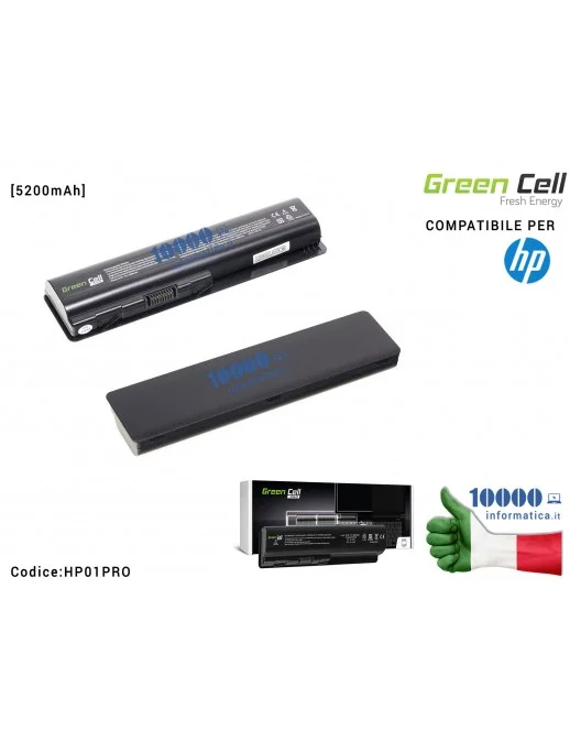HP01PRO Batteria HSTNN-LB72 Green Cell Compatibile per HP G50 G60 G61 G70 CQ60 CQ61 CQ70 CQ71 [5200mAh]