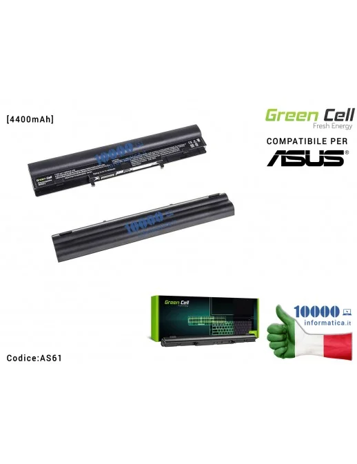 AS61 Batteria A41-U36 Green Cell Compatibile per ASUS U32 U32U U32JC X32 U36 U36J U36S U36JC U36SG [4400mAh]