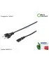 PE030718 Cavo C7 (2 POLI) Corda Bipolare Alimentatore Notebook Presa Spina Italiana EuroPlug EU CEE IEC-320-C7 IEC320C7 [1,8 ...