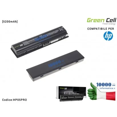 HP05PRO Batteria HSTNN-LB42 Green Cell PRO Compatibile per HP DV2000 DV6000 DV6500 DV6700 Compaq Presario 3000 [5200mAh]