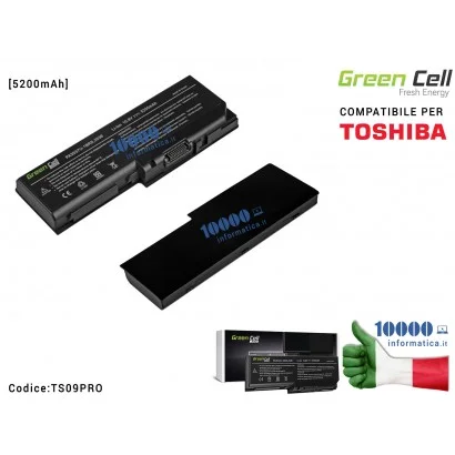 TS09PRO Batteria PA3536U-1BRS Green Cell PRO Compatibile per TOSHIBA Satellite Pro L350 P200 P300 [5200mAh]