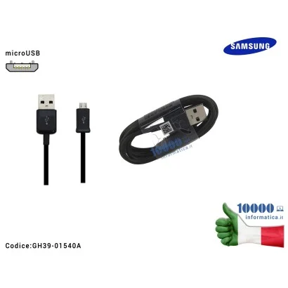 GH39-01540A Cavo Dati Ricarica microUSB SAMSUNG ECC-1DU4BB [NERO]