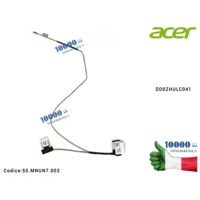 50.MNUN7.003 Cavo Flat LCD ACER Aspire E3-111 E3-112 ES1-111 ES1-131 TravelMate TMB115-M TMB116-M DD0ZHULC041 (NON TOUCH)