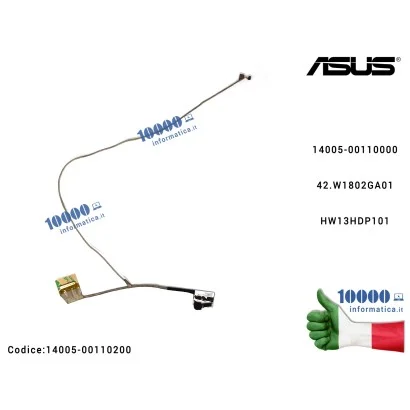 14005-00110200 Cavo Flat LCD ASUS ZenBook UX31 UX31A UX31E 42.W1802GA01 14005-00110000 HW13HDP101