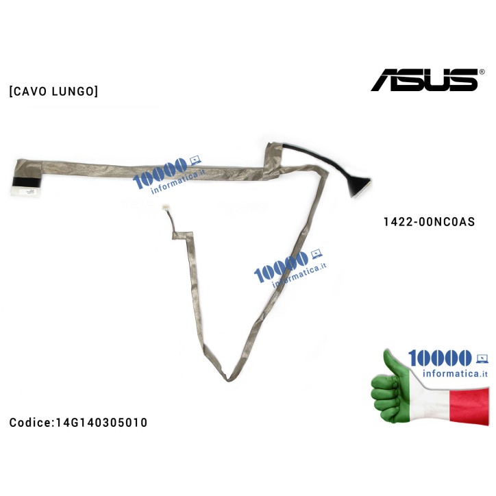 Cavo Flat LCD [LUNGO] ASUS K72 K72F K72J K72JK K72JR K72DR X72JR X72J 1422-00NC0AS 1422-00NC000