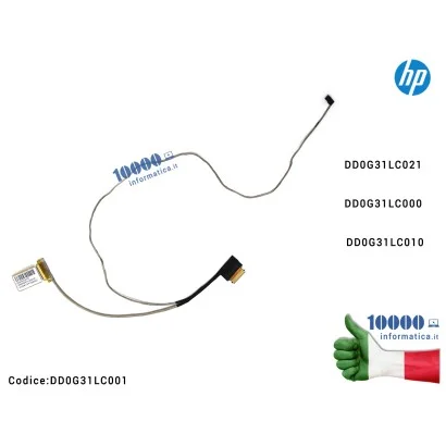 DD0G31LC001 Cavo Flat LCD HP Pavilion 14-AL 14-AL125TX 14-AL127 DD0G31LC021 DD0G31LC000 DD0G31LC001 DD0G31LC010