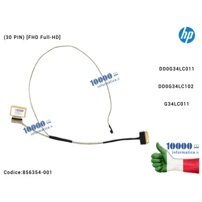 856354-001 Cavo Flat LCD HP Pavilion 15-AU 15-AW 15-AU000 (30 PIN) [FHD Full-HD] DD0G34LC011 DD0G34LC021 DD0G34LC102 G34LC011