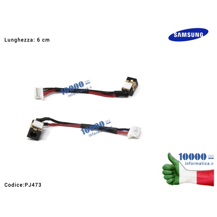 Connettore DC Power Jack PJ473 SAMSUNG NP530U NP530U3B NP530U3C NP535C NP540U3C