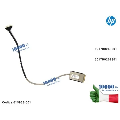 615958-001 Cavo Flat LCD HP ProBook 6540B 6445B 6550B 6555B 6440B 6017B0263501 6017B0262801 615958-001