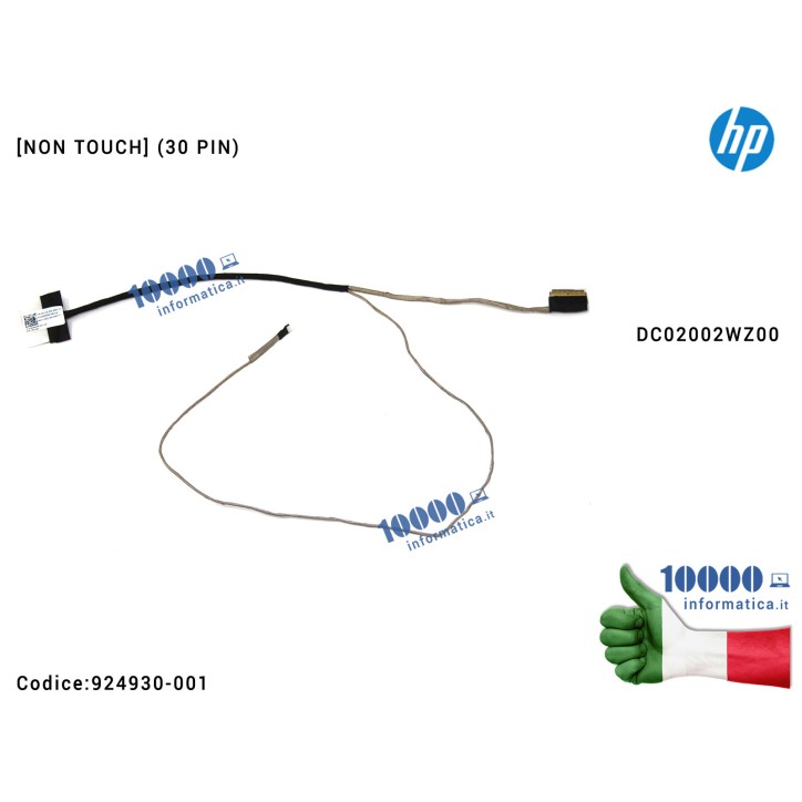Cavo Flat LCD HP Pavilion 15-BS 15-BW 250 G6 255 G6 TPN-C129 TPN-C130 (30 PIN) DC02002WZ00 924930-001