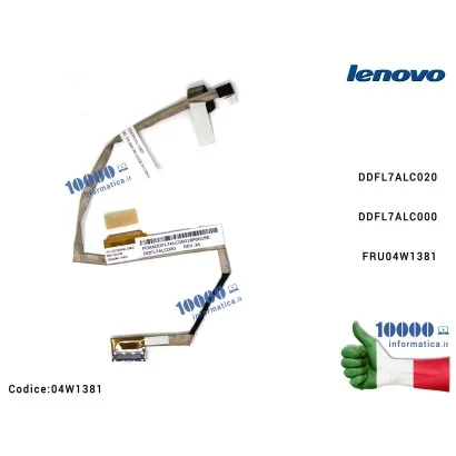 04W1381 Cavo Flat LCD LENOVO X120e DDFL7ALC020 DDFL7ALC000 FRU04W1381