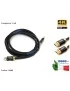 10980 Cavo HDMI ORO ULTRA FULL HD 4K 2160p V2.0 60FPS 3D per Tv Pc Comuter Notebook Playstation PS3 PS4 Xbox 360 SKY (2 mt)