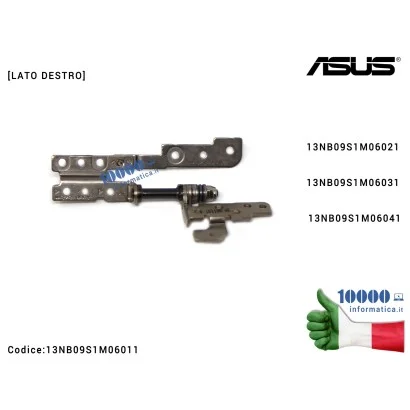 13NB09S1M06011 Cerniera Hinge ASUS A556U F556U K556U X556U X556UA X556UB X556UF X556UJ X556UQ X556UR X556UV [LATO DESTRO] 13N...