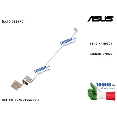 13GN3C10M030-1 Cerniera Hinge [DX] ASUS K53 K53E K53SC K53SD K53SJ K53SK K53SM K53SV [LATO DESTRO] 13N0-KAM0301 13GN3C10M030