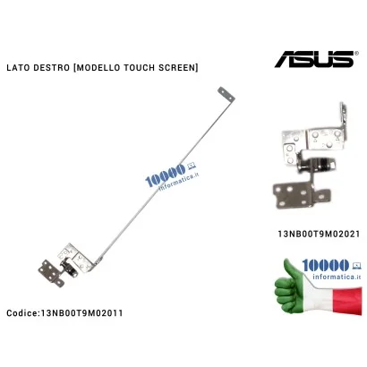 13NB00T9M02011 Cerniera Hinge [DX] [TOUCH] ASUS X550LD F550 X550C K550C A550C X550V X550VP X550LA (MODELLO TOUCH) [LATO DESTR...