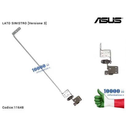 11648 Cerniera Hinge ASUS [SX] [Versione 3] X550LD F550 X550C K550C A550C X550V X550VP X550LA (sottile) [LATO SINISTRO]