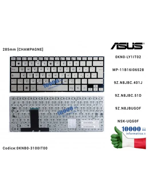 0KNB0-3100IT00 Tastiera Italiana ASUS ZenBook UX31E 285mm [CHAMPAGNE]