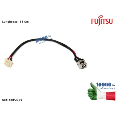 PJ086 Connettore DC Power Jack PJ086 FUJITSU LifeBook AH530 AH531 (15 cm) [90W]