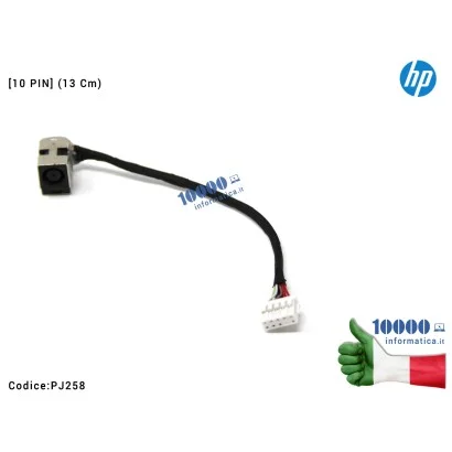 PJ258 Connettore DC Power Jack PJ258 HP DV6-3000 [10 PIN] (13 cm)