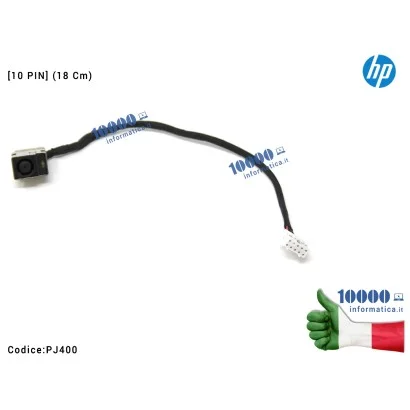 PJ400 Connettore DC Power Jack PJ400 HP Pavilion DV7-4000 [10 PIN] (18 cm)