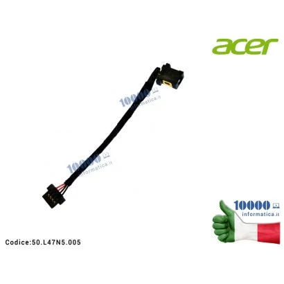 50.L47N5.005 Connettore DC Power Jack PJ790 ACER Aspire Switch 10 SW5-011 SW5-012 50.L47N5.005 50L47N5005