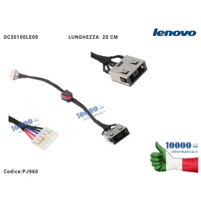 PJ960 Connettore DC Power Jack PJ960 LENOVO IdeaPad G50-70 [20 cm] G50-80 G50-85 G50-90 DC30100LE00