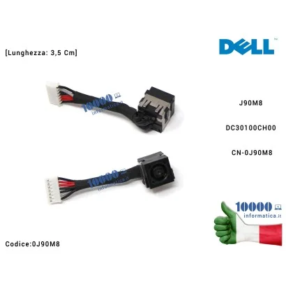 0J90M8 Connettore di Alimentazione DC Power Jack DELL Latitude E6420 E4200 [3,5 Cm] J90M8 DC30100CH00 CN-0J90M8