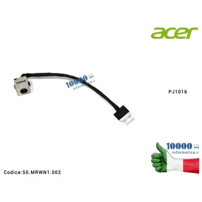 50.MRWN1.002 Connettore di Alimentazione DC Power Jack PJ1016 ACER Aspire ES1-512 ES1-531 ES1-571 MM1-571 Extensa 2508 2519 2...