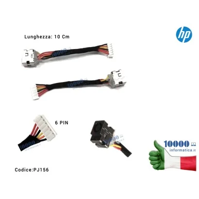 PJ156 Connettore di Alimentazione DC Power Jack PJ156 HP Compaq CQ510 CQ511 CQ50 CQ60 G50 G60