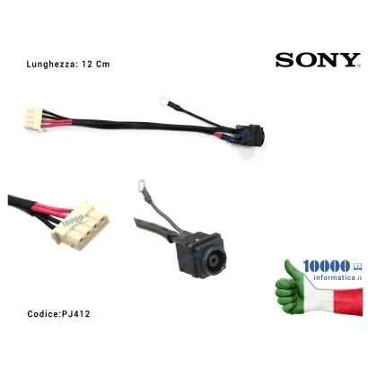 PJ412 Connettore di Alimentazione DC Power Jack PJ412 SONY VPC EH VPC-EH VPC EJ VPC-EJ PCG-71911M PCG-71811M PCG-71811L SVE15...