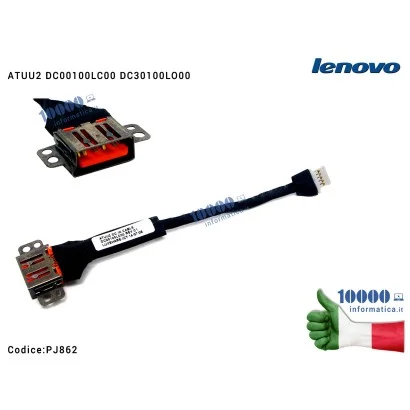 PJ862 Connettore di Alimentazione DC Power Jack PJ862 LENOVO Yoga 3 PRO 1370 ATUU2 DC00100LC00 DC30100LO00 5C10G97330 35024396