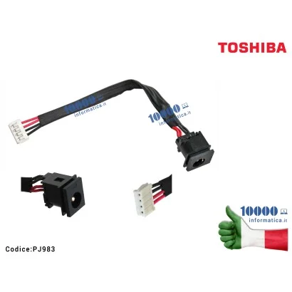 PJ983 Connettore di Alimentazione DC Power Jack PJ983 TOSHIBA Satellite Pro S500 S500-12H S500-12U S500-156