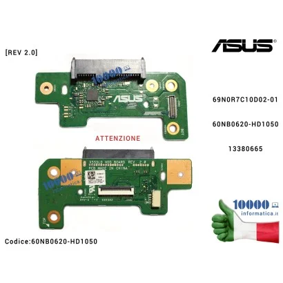 60NB0620-HD1050 Connettore HDD Board Hard Disk [REV 2.0] ASUS X555LD F555LD F555LA X555LA A555LN X554L 69N0R7C10D02-01 60NB06...