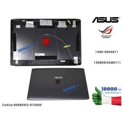 90NB09I3-R7A000 Cover LCD ASUS ROG GL552 (GRAY-METAL) GL552V GL552VW GL552VL GL552VX GL552J GL552JX 13N0-SNA0611 13NB09I3AM0111