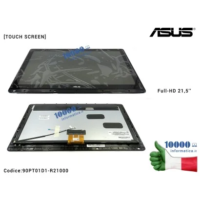 90PT01D1-R21000 Display LCD con Vetro + Touch Screen ASUS All In One Pro Z220IC Z220ICGT Z220ICUT 21,5'' [FHD] M215HNE-L30 C1