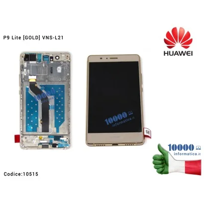 10515 Display LCD con Vetro Touch Screen + Frame HUAWEI P9 Lite [GOLD] VNS-L21