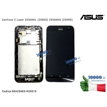 90AZ00E0-R20010 Display LCD con Vetro Touch Screen ASUS ZenFone 2 Laser ZE500KL (Z00ED) ZE500KG (Z00RD) [NERO]