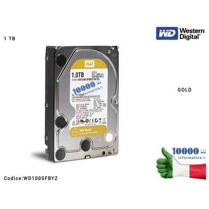 WD1005FBYZ Hard Disk 3,5'' [1TB] WESTERN DIGITAL WD1005FBYZ (GOLD) 7200RPM Cache 128MB