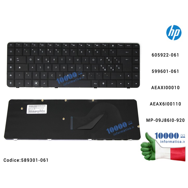 Tastiera Italiana HP CQ62 G62 CQ56 G56 589301-061 595199-001 601434-061 605922-061 599601-061 AEAXI00010 AEAX6I00110 MP-09J86I0-920