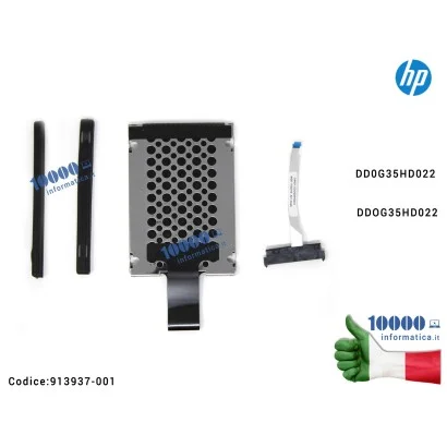 913937-001 KIT Supporto Caddy + Cavo Connettore HDD Hard Disk HP Pavilion 15-AX 15-BC 858969-001 DD0G35HD022 DD0G35HD011 DDOG...