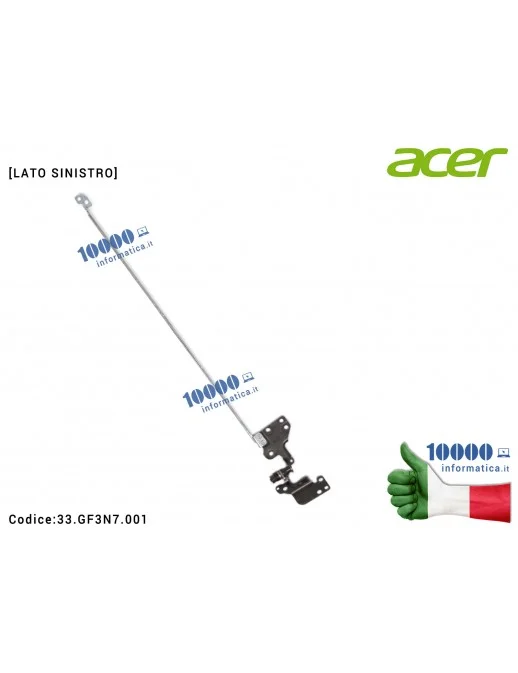 33.GF3N7.001 Cerniera Hinge [SX] ACER Aspire E5-475 E5-475G TravelMate P249 TMP249-G2-M TMP249-G2-MG TMP249-M [LATO SINISTRO]...