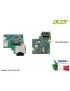 55.RJ207.001 Scheda rete LAN + Pulsante Accensione Power Board ACER Aspire Ethos 8951G DA0ZYGPB8D0