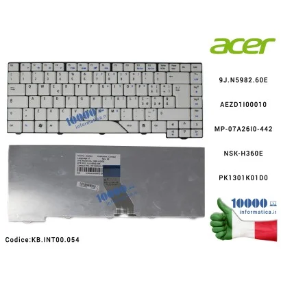 KB.INT00.054 Tastiera Italiana ACER Aspire 4930 4520 4710 4720 5320 5920 4930 5720 5730 5910 6920 6935 9J.N5982.60 EAEZD1I000...