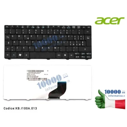 KB.I100A.013 Tastiera Italiana ACER Aspire One 532H 533 521 D255 D260 (NERA) V11102AK5 PK130E91A00